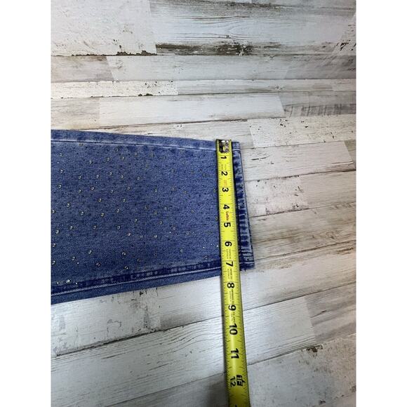 Rock & Roll Denim Cowgirl® 32x27 Straight Cropped High Rise Sequined Front NWT - Picture 16 of 16